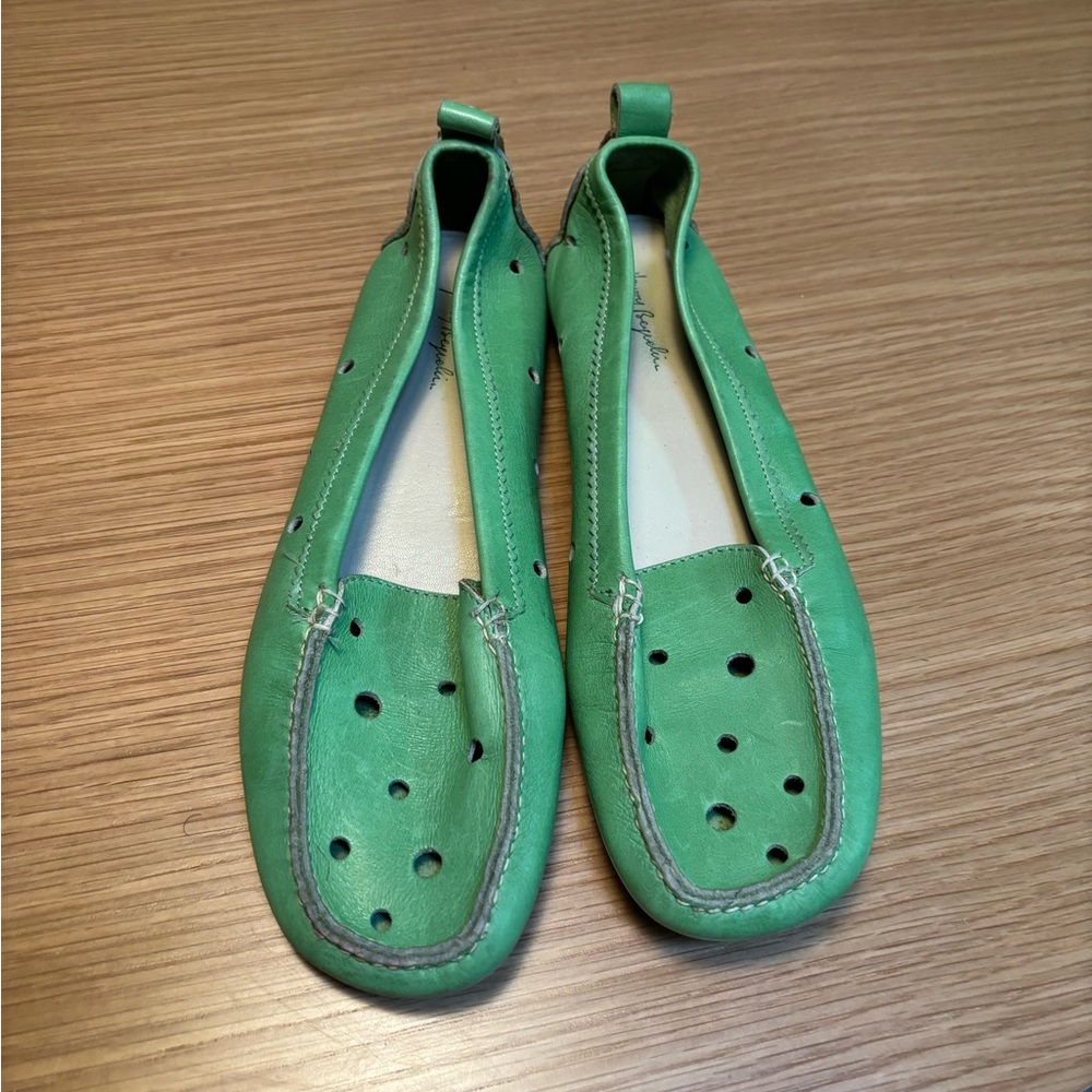 Henry Beguelin Green Women’s Slip-On Moccasin Flats